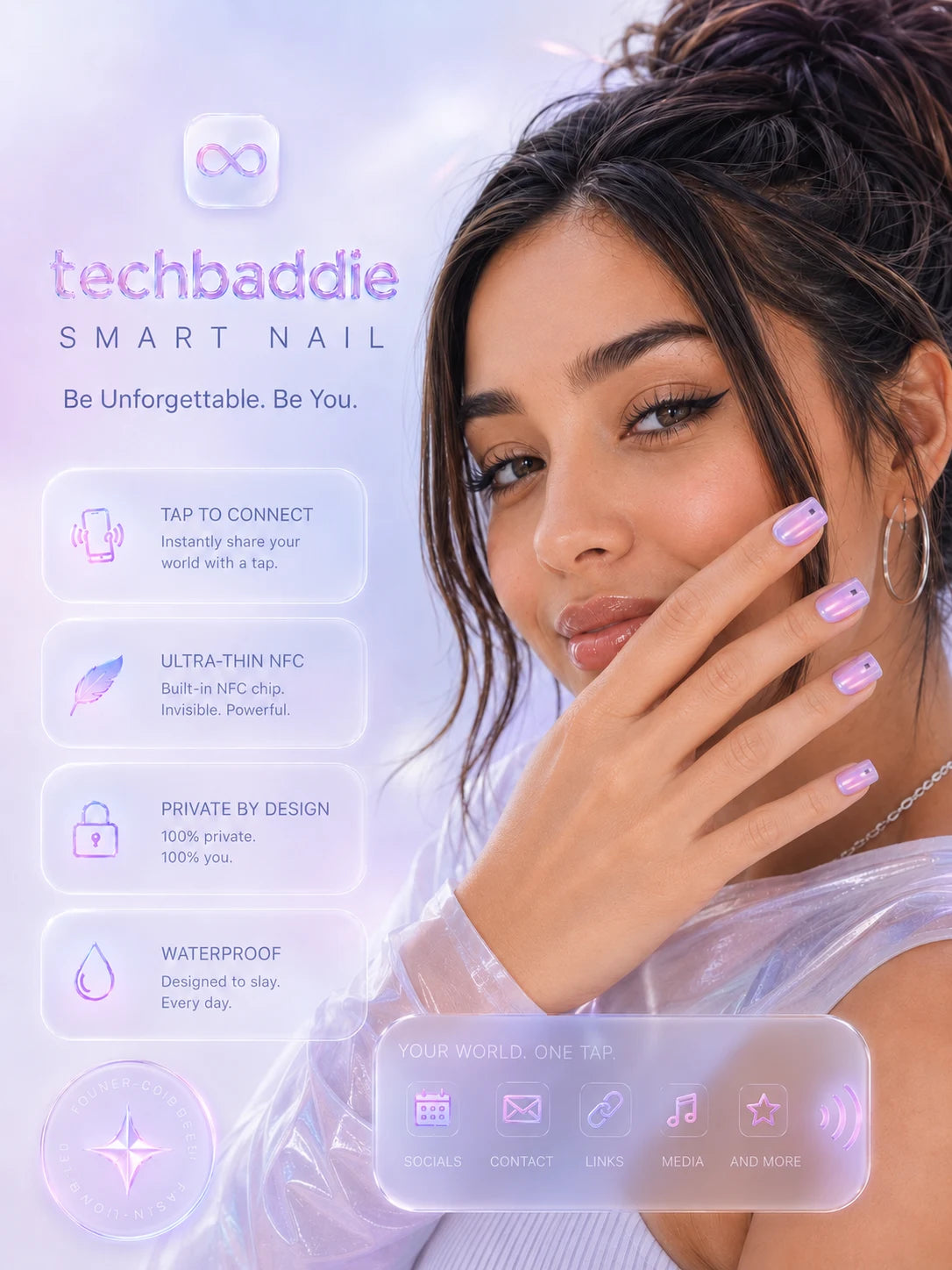 techbaddie Smart Nail poster, be unforgettable